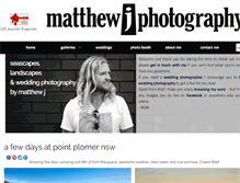 Tablet Screenshot of matthewjphotography.com.au
